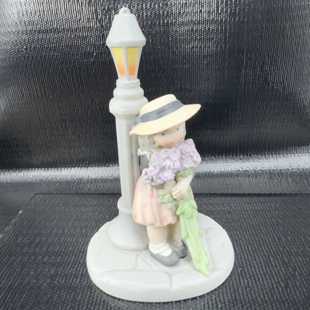 Enesco Kim Anderson Ceramic Figurine I Believe In You‎ Lavender Is Positive 1998